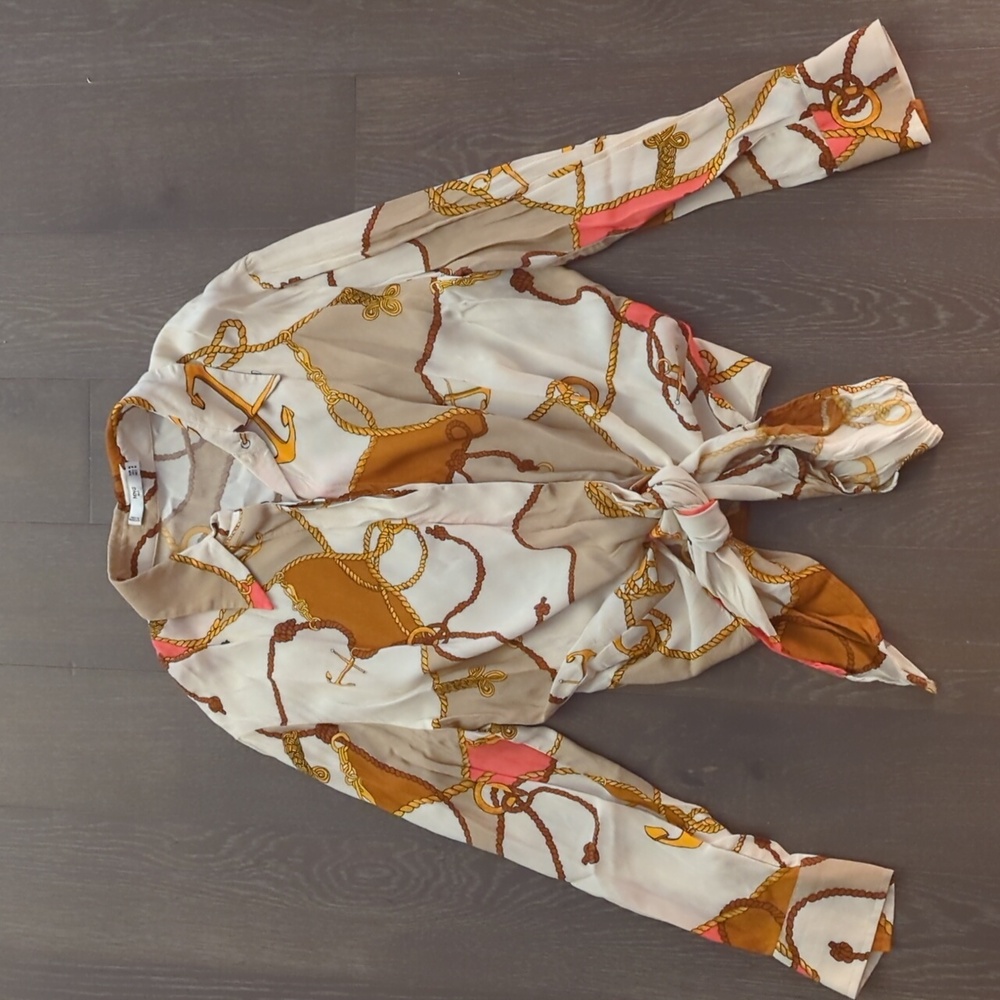 Mango nautical chain blouse